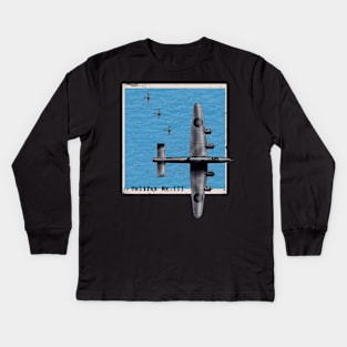 Halifax Mk.III WW2 bomber airplane over the sea Kids Long Sleeve T-Shirt